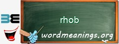 WordMeaning blackboard for rhob